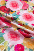 Plus Size Floral Print Split V Neck Puff Sleeve Blouse