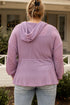 Plus Size Hooded Waffle Knit Top