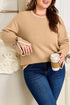 Plus Size Leopard Bow Detail Split Cuff Loose Sweater