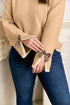 Plus Size Leopard Bow Detail Split Cuff Loose Sweater