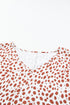 Plus Size Leopard V Neck Short Sleeve Shift Top