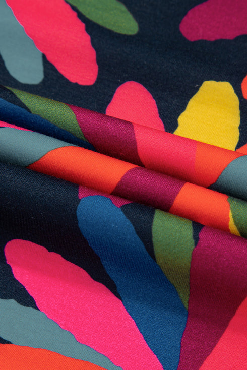 Plus Size Printed Long Sleeve and Pants Lounge Set