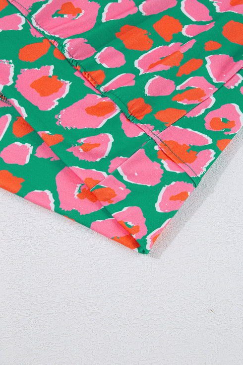 Plus Size Printed Long Sleeve and Pants Lounge Set