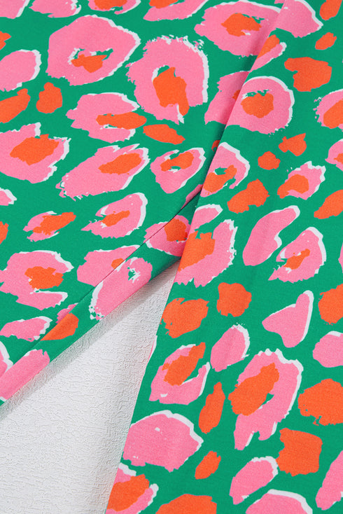 Plus Size Printed Long Sleeve and Pants Lounge Set