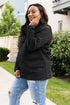 Plus Size Quilted Button Up Henley Sweatshirt