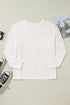 Plus Size Ribbed Textured Long Sleeve T Shirt