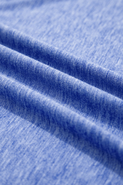 Plus Size Ruffle Hem Flutter Sleeve Heathered Knit Top