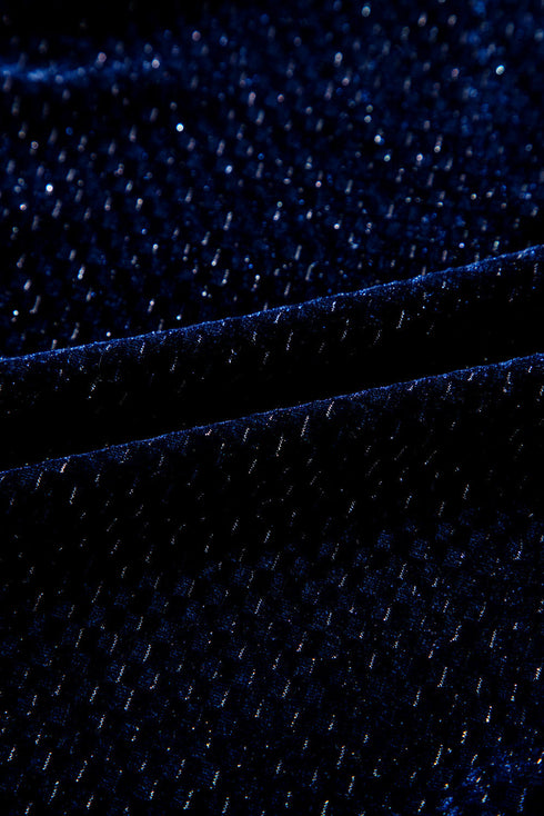 Plus Size Textured Velvet Tiered Buttons Tiered Dress