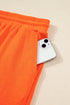 Plus Size Varsity Striped Drop Shoulder Patchwork Loungewear Set