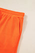 Plus Size Varsity Striped Drop Shoulder Patchwork Loungewear Set