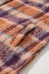 Plus Size Western Plaid Fleece Collared Button Up Outerwear