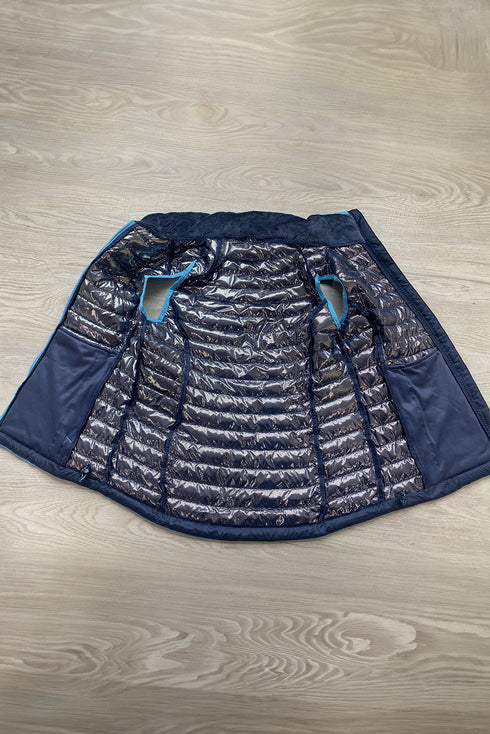 Plush Collared Quilted Zipped Puffer Vest