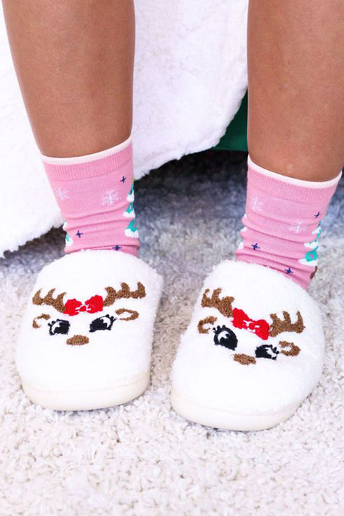 Plush Fleece Cartoon Character Novelty House Slippers