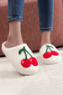 Plush Fleece Fruit Pattern Slip On House Slippers