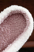 Plush Fleece Heart Pattern Slip On Open Back Slippers