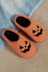 Plush Fleece Jack O Lantern Graphic House Slippers