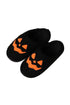 Plush Fleece Jack O Lantern Graphic House Slippers