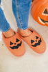 Plush Fleece Jack O Lantern Graphic House Slippers