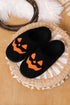 Plush Fleece Jack O Lantern Graphic House Slippers