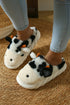 Plush Fleece Novelty Cow Design Thick Sole Slippers