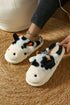 Plush Fleece Novelty Cow Design Thick Sole Slippers