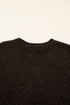 Plush Knit Heart Button V Neck Cardigan