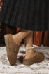 Plush Lined Faux Suede Buckle Clog Slippers