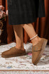 Plush Lined Faux Suede Buckle Clog Slippers