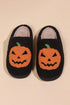 Plush Pumpkin Face Graphic Fleece Slip On Slippers