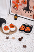 Plush Pumpkin Face Graphic Fleece Slip On Slippers