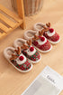 Plush Reindeer Motif Novelty Fuzzy Slide Slipper