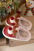 Plush Reindeer Motif Novelty Fuzzy Slide Slipper