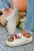 Plush Reindeer Motif Soft Fleece Indoor Slippers