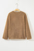 Plush Sherpa Fleece Patchwork Corduroy Edge Jacket