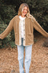 Plush Sherpa Fleece Patchwork Corduroy Edge Jacket