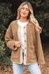 Plush Sherpa Fleece Patchwork Corduroy Edge Jacket