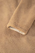 Plush Sherpa Fleece Patchwork Corduroy Edge Jacket