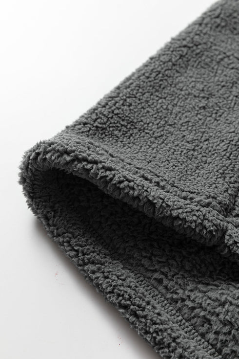 Plush Sherpa Hoodie And Wide Leg Lounge Set