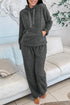 Plush Sherpa Hoodie And Wide Leg Lounge Set
