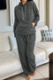 Plush Sherpa Hoodie And Wide Leg Lounge Set