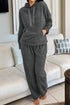 Plush Sherpa Hoodie And Wide Leg Lounge Set