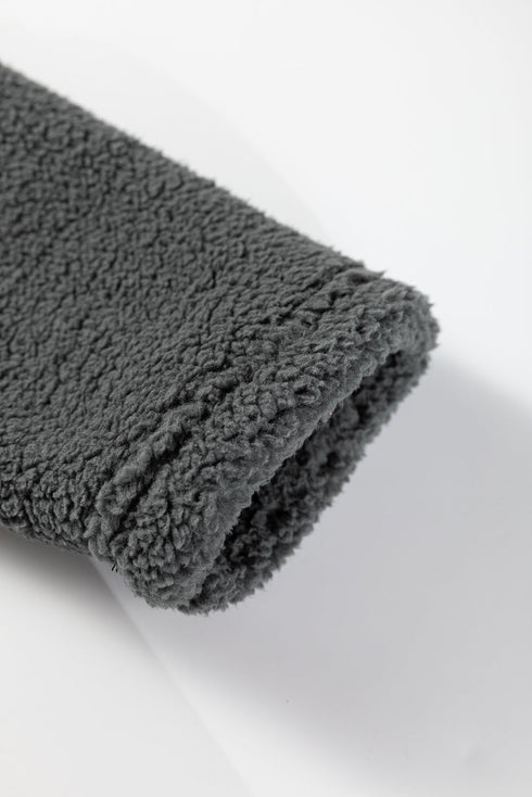 Plush Sherpa Hoodie And Wide Leg Lounge Set