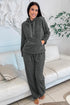 Plush Sherpa Hoodie And Wide Leg Lounge Set