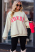 Plush Sherpa Howdy Graphic Crew Neck Sweatshirt