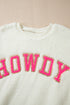Plush Sherpa Howdy Graphic Crew Neck Sweatshirt