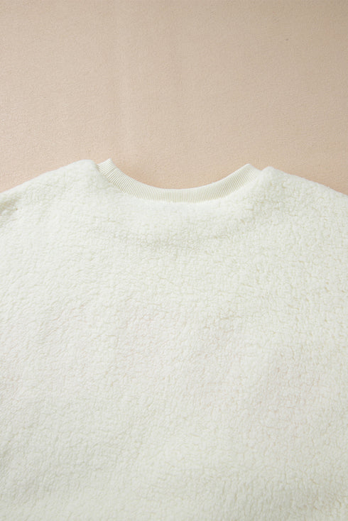 Plush Sherpa Howdy Graphic Crew Neck Sweatshirt