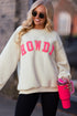 Plush Sherpa Howdy Graphic Crew Neck Sweatshirt