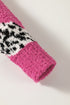 Plush Textured Animal Print Open Front Cardigan