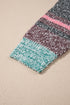 Plush Textured Knit Open Front Striped Cardigan