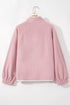 Plush Textured Sherpa Fleece Snap Button Pullover